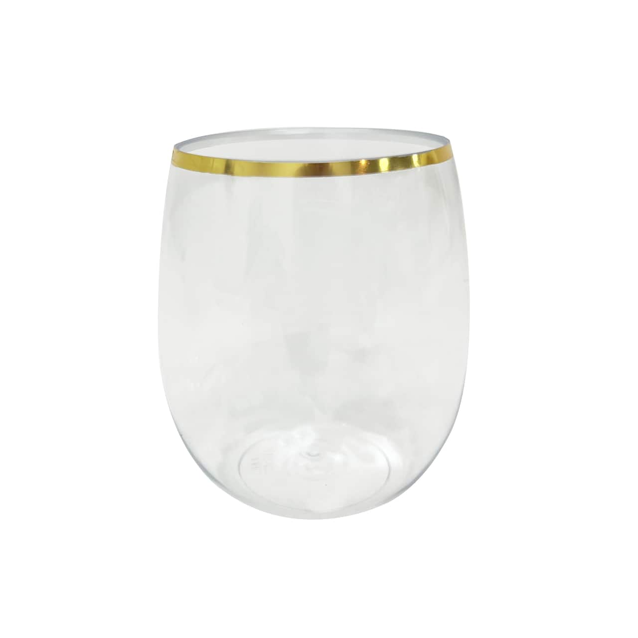 6 Packs: 8 ct. (48 total) Gold Rim Stemless Wine Glasses by Celebrate It™